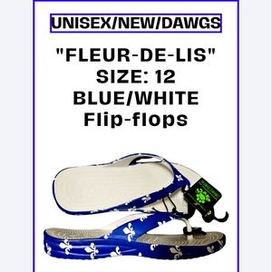 🔥NWT/DAWGS/UNISEX FLEUR-DE-LIS FLIP-FLOPS